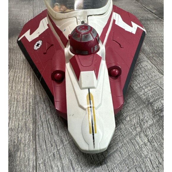 Star Wars Obi Wan Jedi Starfighter with Figure 2008 Hasbro Galactic‎ Hero - Picture 6 of 11